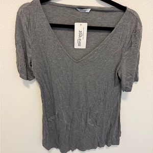 a new day Heather Gray V-Neck Short Sleeve Tee
